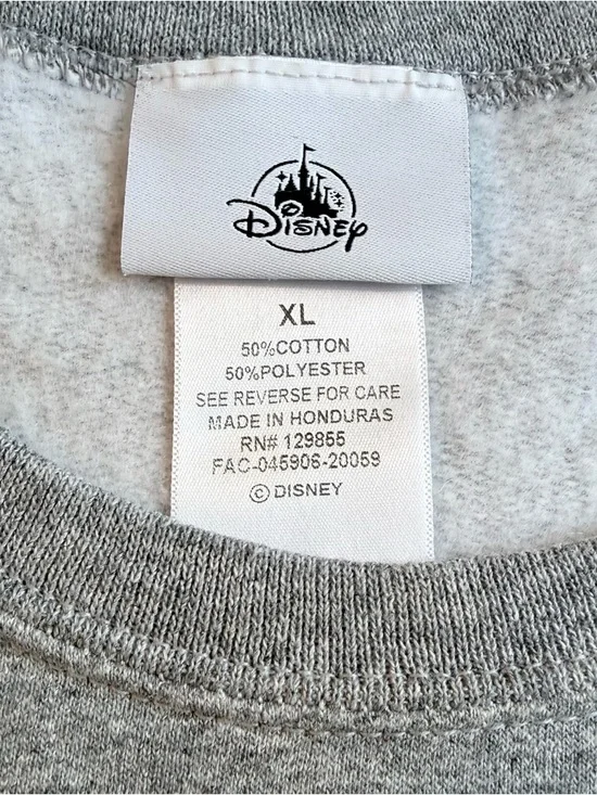 Disney Parks Disneyland Mickey Mouse Gray Crewneck Pullover Sweatshirt Unisex XL - Picture 6 of 8